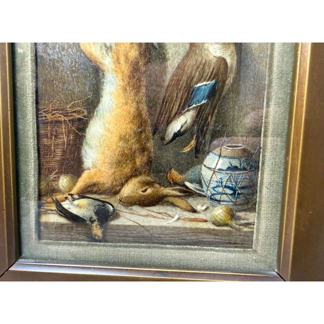 Antique 1800s Realism William Cruikshank Hunting Trophy Rabbit Duck Oil Painting For Sale - Image 11 of 15