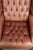 Classic English Cowhide Button-Seat Chesterfield Wing Armchair For Sale - Image 6 of 13