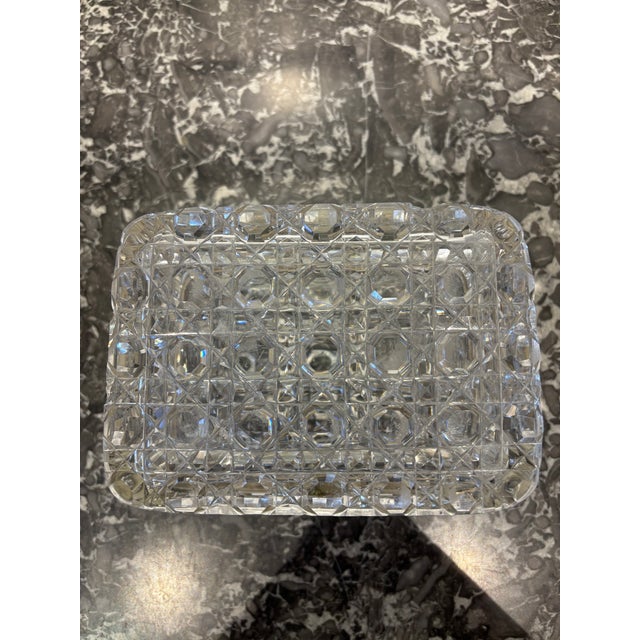 Transparent Late 19th Century Baccarat Trinket Box W/ Sterling Silver Trim For Sale - Image 8 of 8