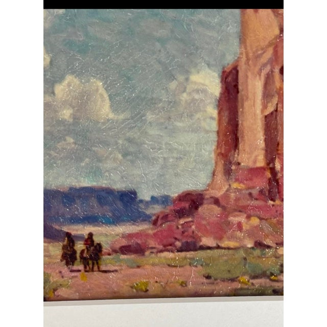 Pair of Hand-Textured Prints After Edgar Alwin Payne Canyon De Chelly For Sale - Image 10 of 10