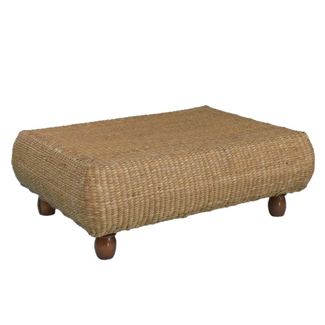 Tan Mario Lopez Torres Large Ottoman For Sale - Image 8 of 8