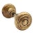 Pair of Vintage 1.875 In. Raised Concentric Brass Passage Door Knobs For Sale