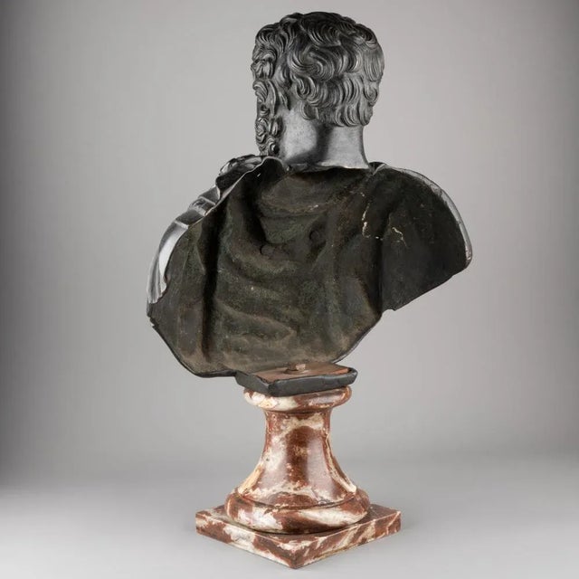 Bust of a Roman Emperor or General, 1700s, Bronze For Sale - Image 4 of 7