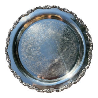 Silverplated Oneida Round Tray For Sale