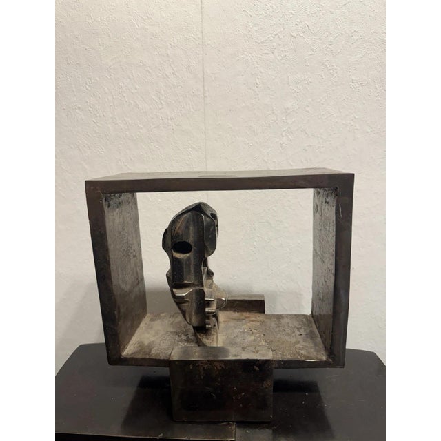 Vintage Metal Face, 1974 For Sale - Image 11 of 13