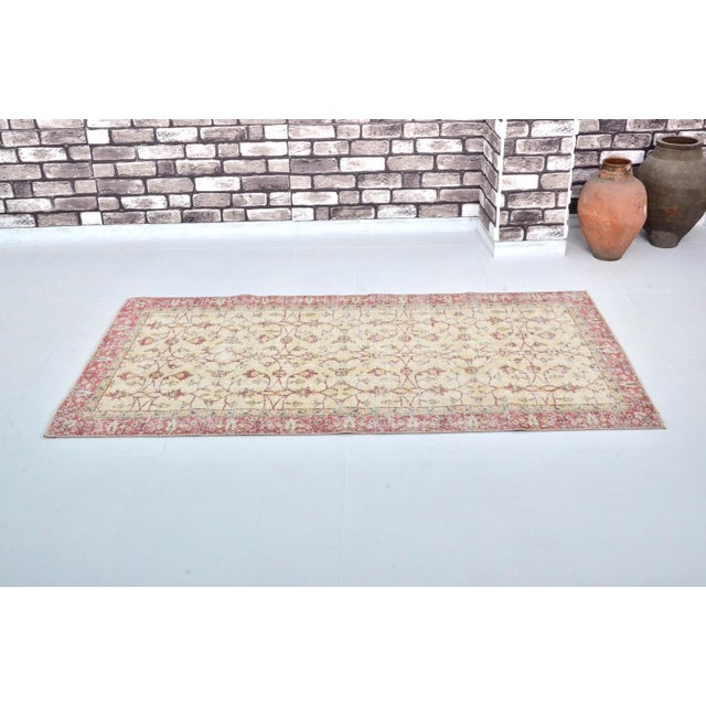 1950s Oushak Home Living Wool Carpet For Sale - Image 4 of 10