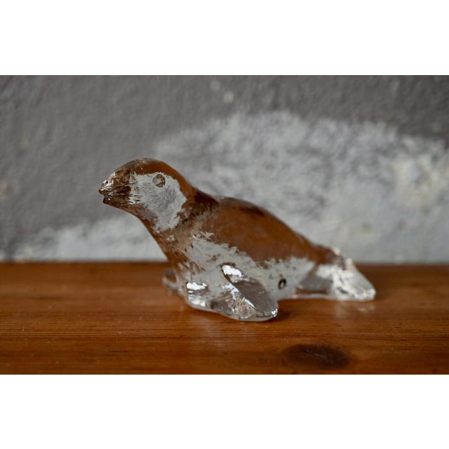 Glass Swedish Glass Seal by Uno Westerberg for Pukeberg For Sale - Image 7 of 8