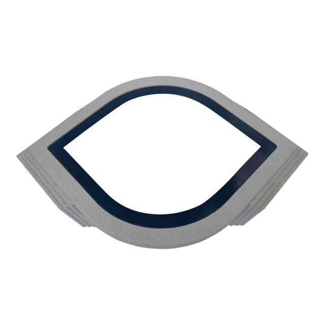 Postmodern Postmodern 1980s Eye Shaped Textured Coffee Table For Sale - Image 3 of 4