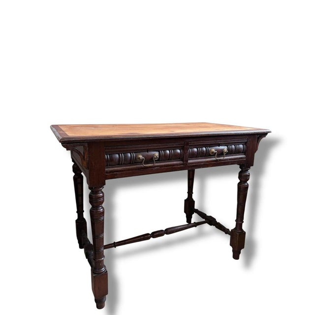 Mahogany, Pine and Oak Console Table with Drawers For Sale - Image 5 of 10