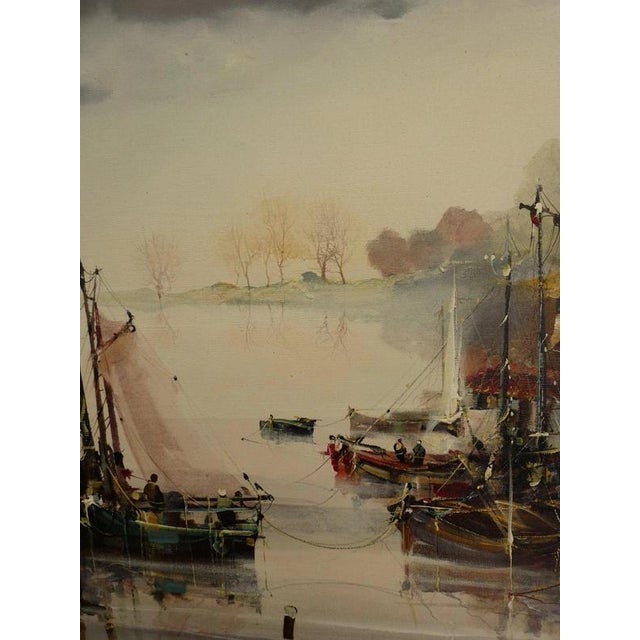 Jorge Aguilar-Agon, Seascape, 1982, Oil Painting on Canvas, Framed For Sale - Image 6 of 16
