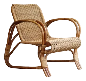 Bamboo and Rattan Armchair in Erich Dieckmann Style