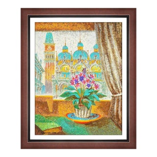 Late 20th Century Flowers and Venice, Anatole Krasnyansky For Sale