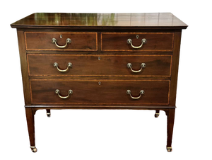 20th Century English Chest of Drawers in Mahogany and Oak