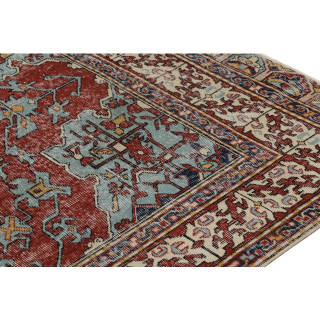 Vintage Turkish Distressed Rug in Colorful Geometric Patterns, From Rug ...