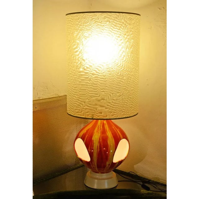1960s Italian Handmade Ceramic Lamp, 1960s For Sale - Image 5 of 11