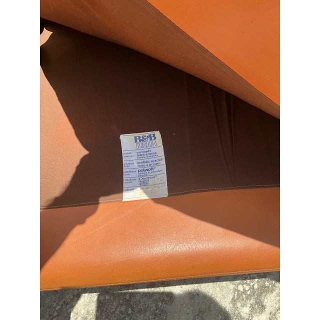 Vintage Boho Tobia Scarpa for B&b Italian Leather “Coronado” Loveseat For Sale - Image 9 of 9