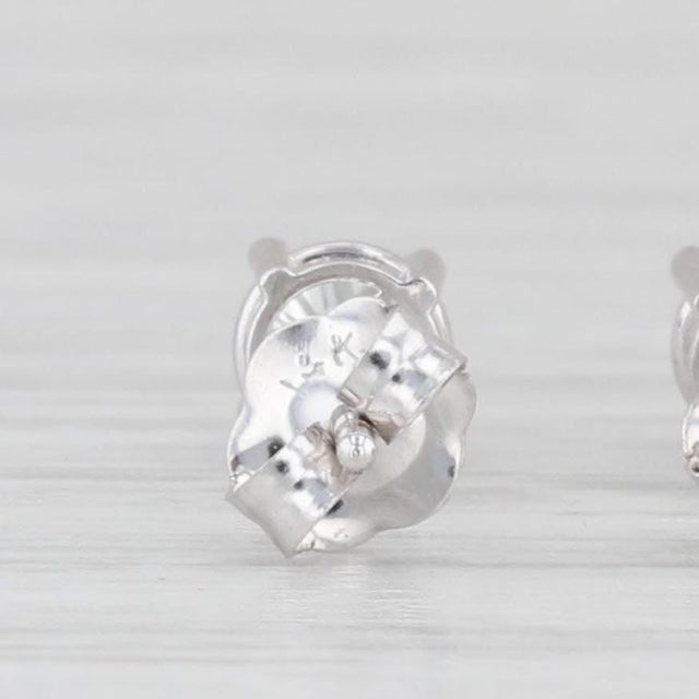 2020s New 0.40ctw Diamond Stud Earrings 14k White Gold Round Solitaire Studs - 2 Pieces For Sale - Image 5 of 6
