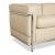 Modern LC 2 2-Seater Eggshell White Sofa in Cream Leather by Le Corbusier for Cassina For Sale - Image 3 of 13