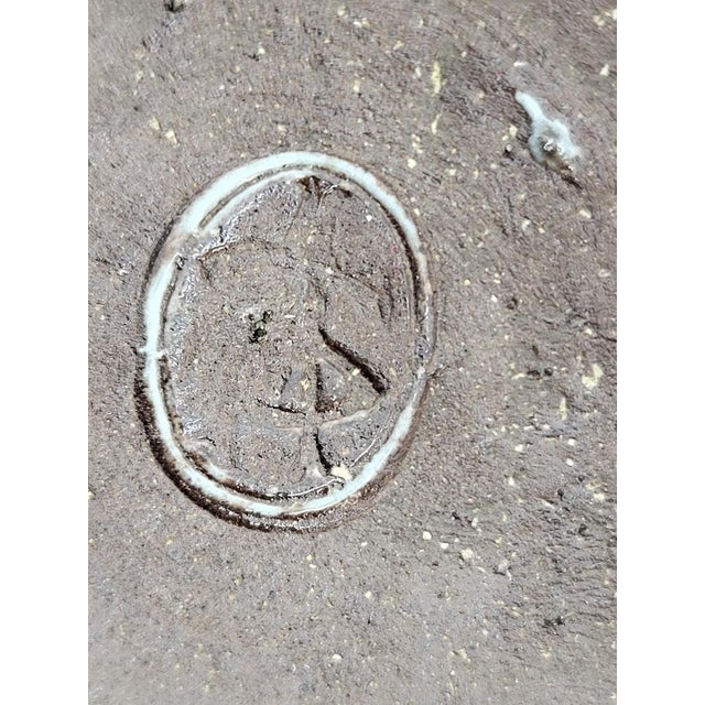 Brown Brutalist Ceramic Stoneware Vase For Sale - Image 8 of 9