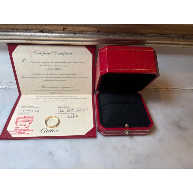 Metal Cartier 18ct Yellow Gold Love Ring 3.19g, Size 6.25 For Sale - Image 7 of 8