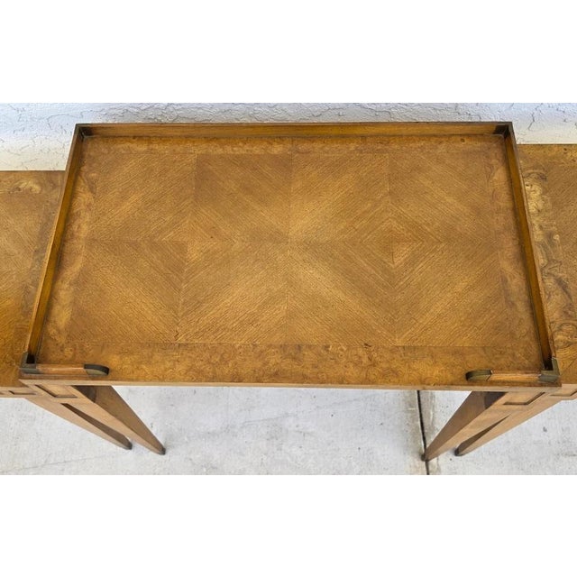 1960s Mid Century Modern Walnut Nesting Tables by Heirloom Weiman Collection For Sale - Image 12 of 18