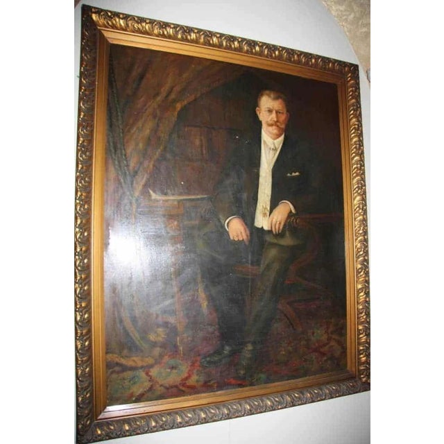 Painting of a Nobleman, 1920s, Oil on Canvas, Framed For Sale - Image 6 of 6