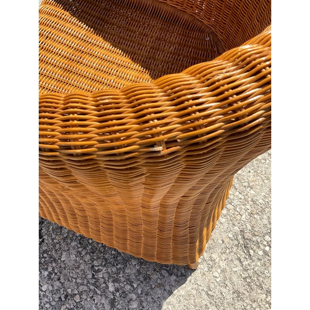 Vintage Coastal Woven Rattan Tub Chairs a Pair Chairish