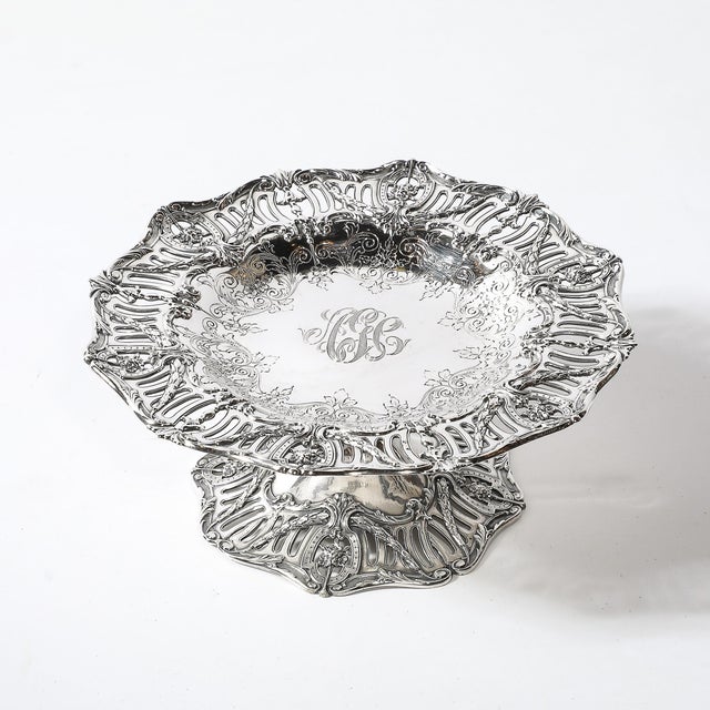 Metal 1900s Pair of Aesthetic Movement Sterling Silver Tazas Signed Hardy & Hayes Co. For Sale - Image 7 of 18