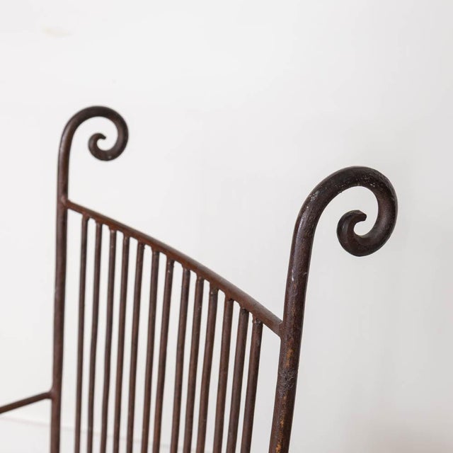 1940s French Wrought Iron Scroll Side Chair For Sale - Image 14 of 14