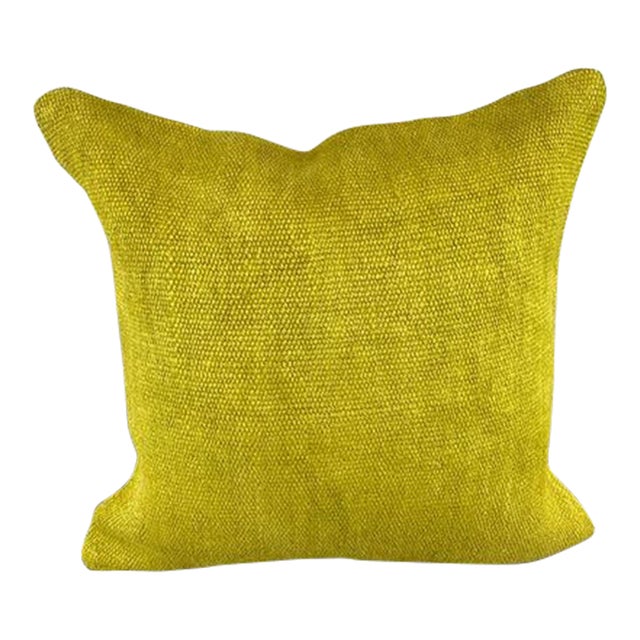 20 x 20 Hemp Pillow Turkish Cushion Natural Green Pillow Cushion Cover For Sale