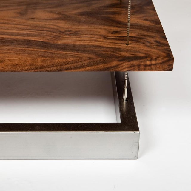 2000 - 2009 Taylor Donsker Suspended Bookshelf (Walnut / Steel), Attributed For Sale - Image 5 of 6