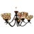 Glass Large 5-Branch Chandelier in the style of Tiffany, 1960 For Sale - Image 7 of 7