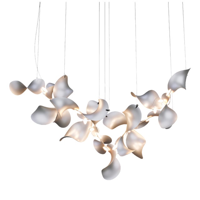 Dune 20 Cluster Pendant Light with Silver Anodized Shades by Daniel Becker For Sale