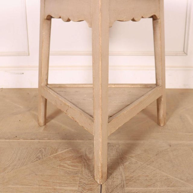 Late 19h C Welsh painted cricket table with scrubbed pine top. 1890 Dimensions:H: 77cm (30.3")Di: 75cm (29.5") This piece...
