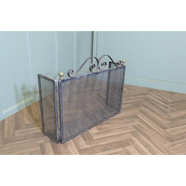 Large Iron Fire Guard, 1900s For Sale - Image 4 of 8
