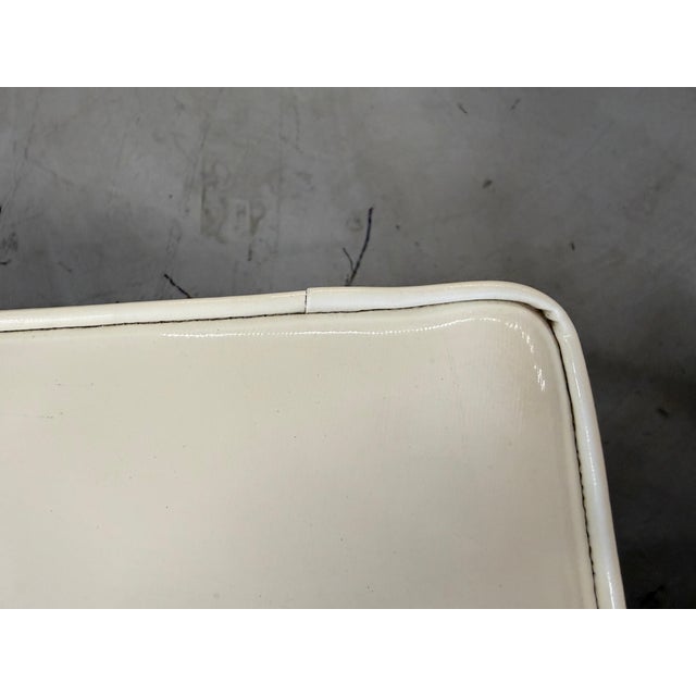 Mid-Century Modern 1950s Paul McCobb for Calvin X Base Brass Stools w/ Original Upholstery For Sale - Image 3 of 16