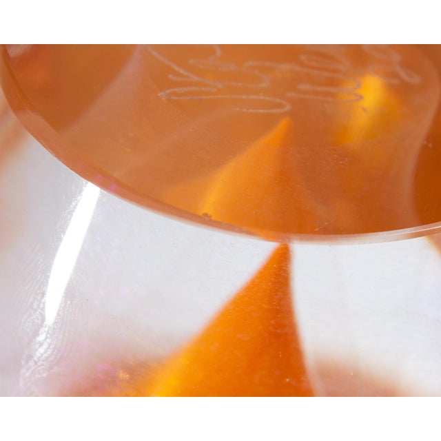 Orange 2006 Art Glass Vase by Steven Webber For Sale - Image 8 of 8