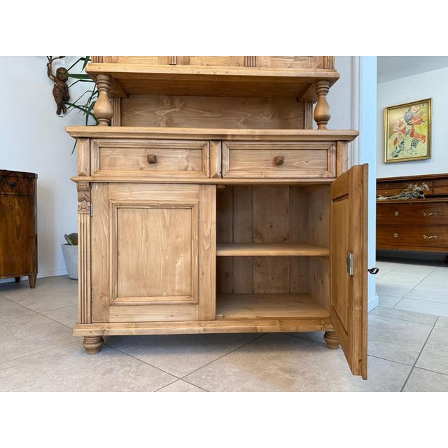 Brown Wilhelminian Style Kitchen Display Cupboard For Sale - Image 8 of 14