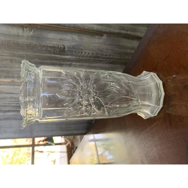 Clear Glass Vase, 1980s For Sale - Image 8 of 8