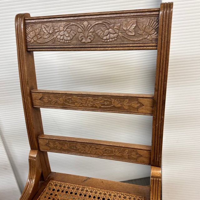 Victorian Ladderback Dining Chairs, Set of Four For Sale In San Francisco - Image 6 of 12