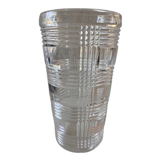 Ralph Lauren Glen Plaid Crystal Vase For Sale