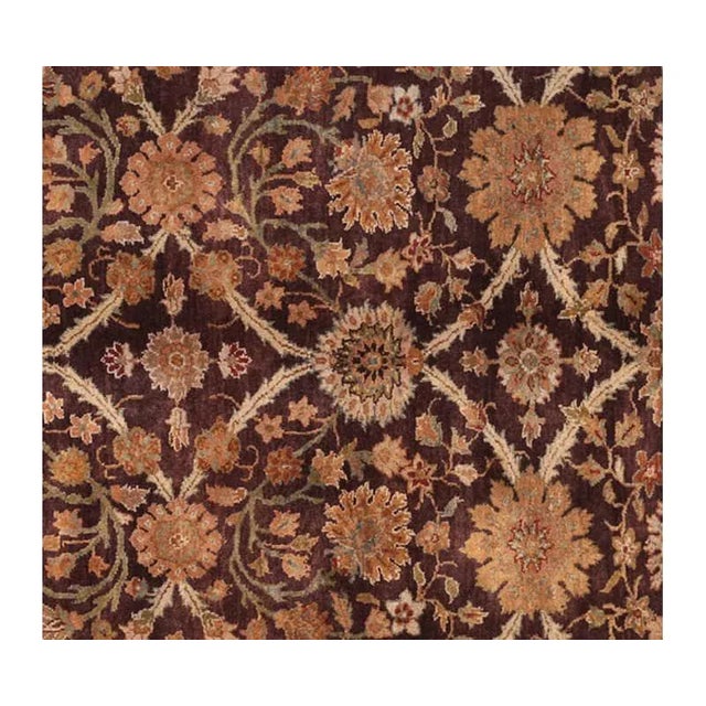 2000 - 2009 Handwoven Indian Agra Area Rug 5'10"×8'8" For Sale - Image 5 of 6