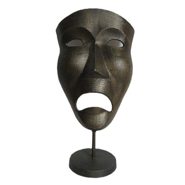 Late 20th Century Big Old Iron Tragedy Mask For Sale - Image 9 of 9