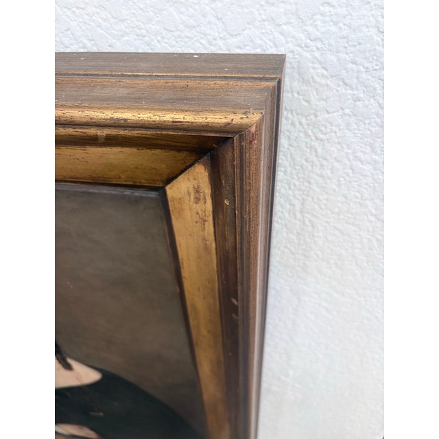 Wood 19th Century Oil Portrait of a Lady in Antique Giltwood Frame - Unsigned For Sale - Image 7 of 12