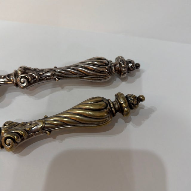 French Antique Set Silver Plated Serving Fish - 2 pcs For Sale - Image 3 of 9