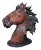 Vintage Leather Wrapped Equestrian Horse Bust For Sale