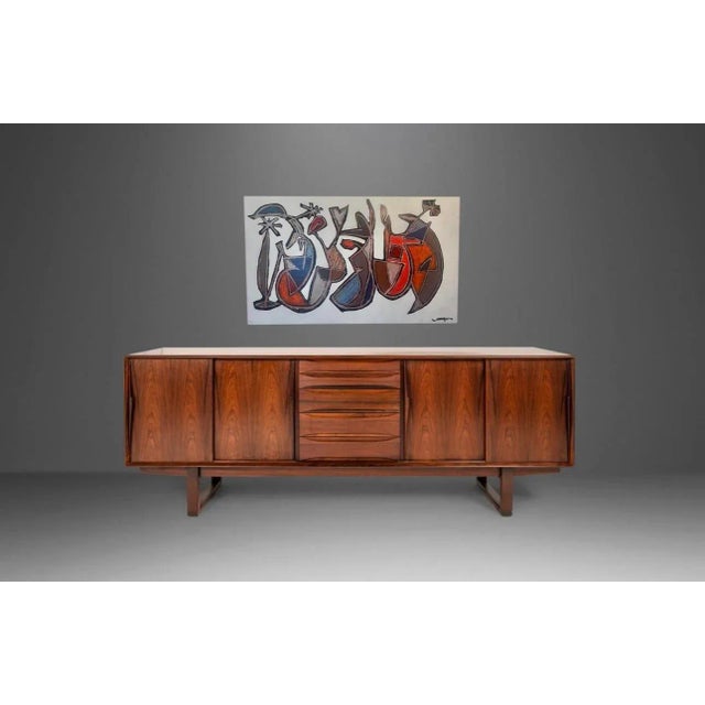 Impressive mid-century style abstract painting by California artist (American b. 1948) Kenneth Joaquin. Acrylic on canvas...