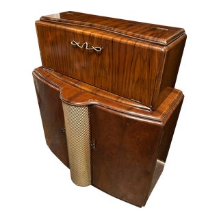 Art Deco Rivington London 1930s Lighted Cocktail Cabinet Dry Bar For Sale
