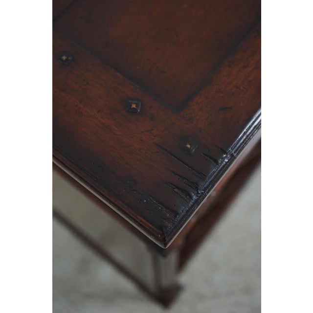 Brown Jonathan Charles Distressed Mahogany Wine Rack Cabinet For Sale - Image 8 of 12