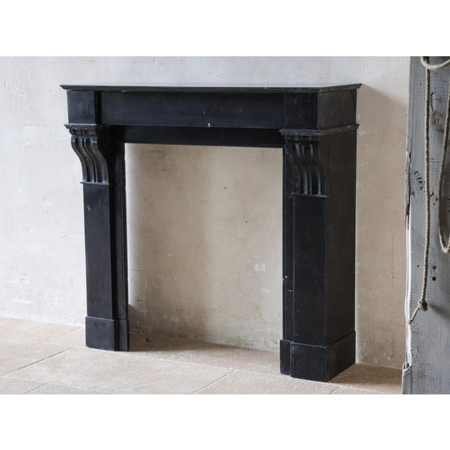 Antique Dutch Black Marble Mantel Piece, 1890s For Sale - Image 6 of 11